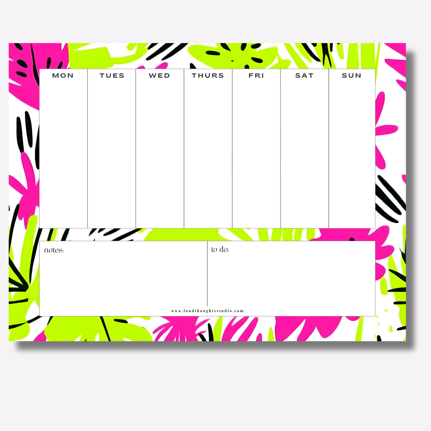 Weekly Planner Notepad- Creative Chaos