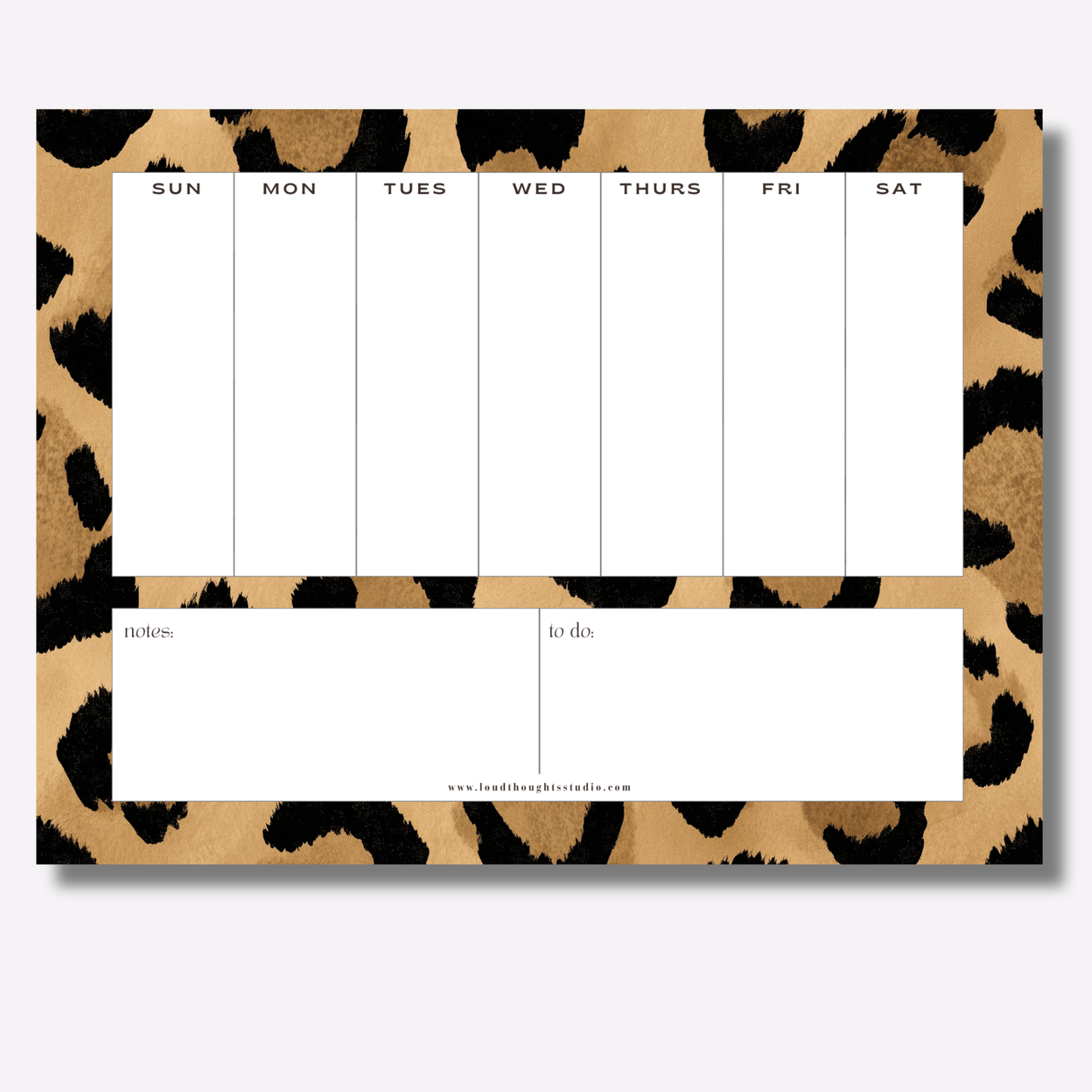 Weekly Planner Notepad- Wild Side