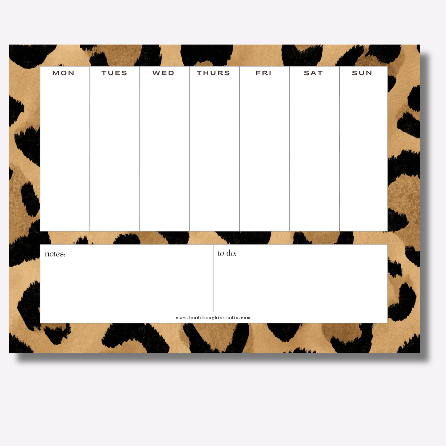 Weekly Planner Notepad- Wild Side