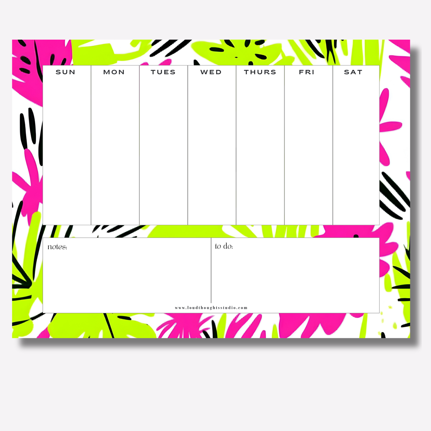 Weekly Planner Notepad- Creative Chaos