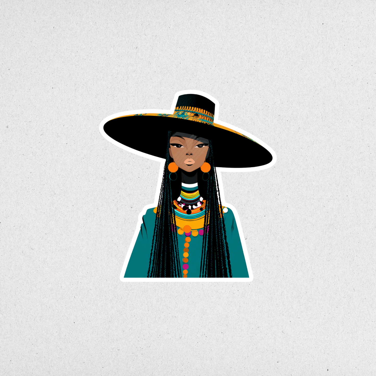 Crown Heights Collection - "Nia" Die Cut Sticker